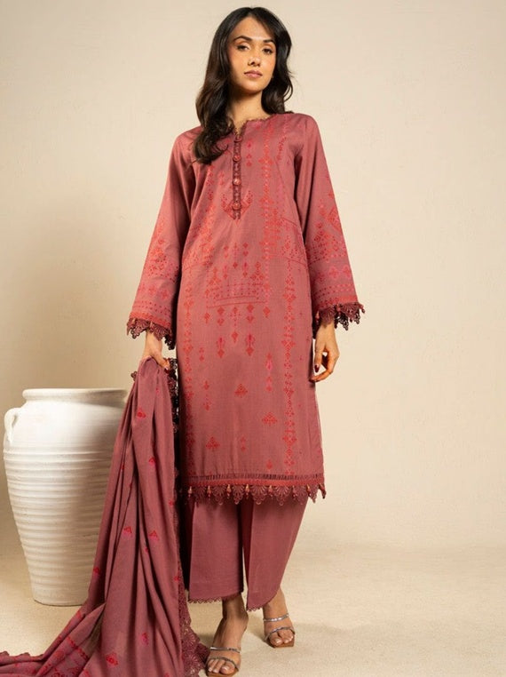 Alkaram Exclusive Designs | Star Fabrics (CAJ-03-26-Mauve)