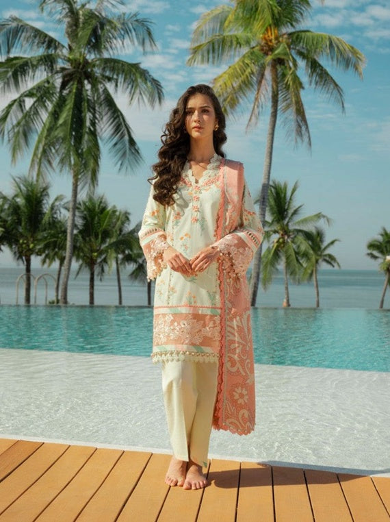 Alkaram Exclusive Designs | Star Fabrics (EF10-26-Cream)