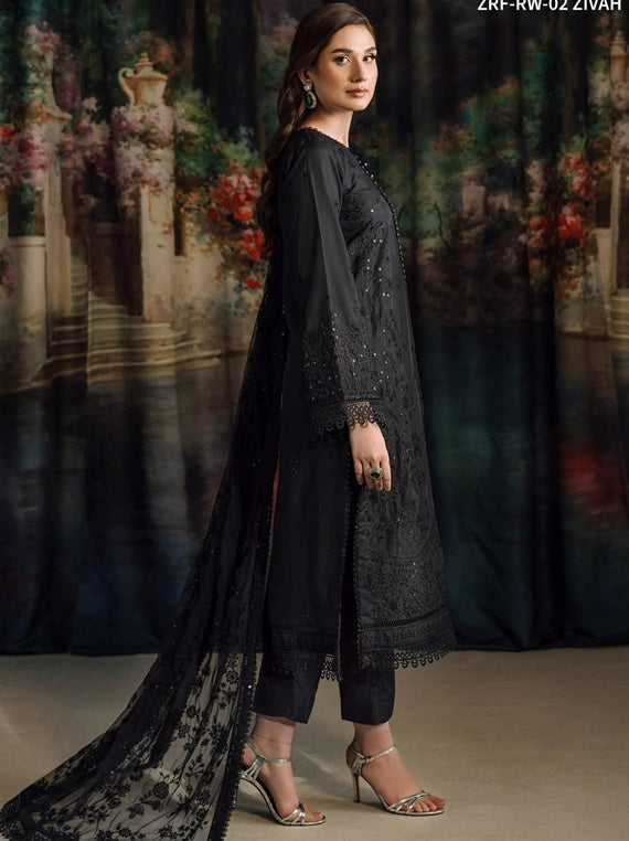 Zarif Raw Silk Collection 2024 (ZRF-RW-02 ZIVAH)