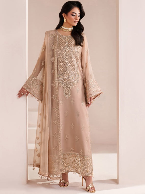 Aymal by Alizeh Fashion Unstitched Embroidered Chiffon Collection (AFB26UA D-02 Cove)