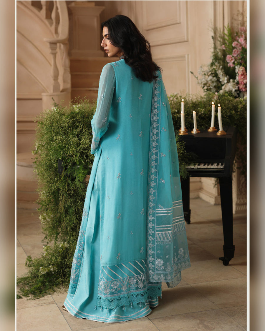 Areeba by ALTAN – NOORE '26 Turquoise Luxury Embroidered Formal Suit