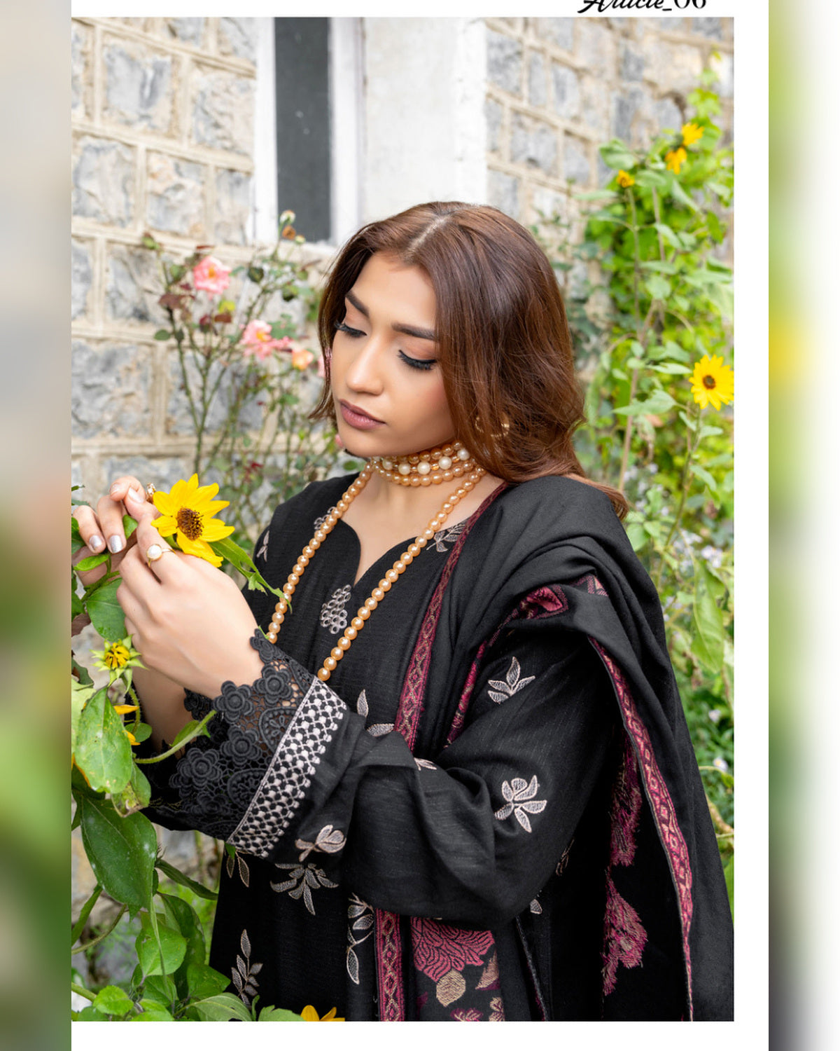 Riaz Arts Qisa Luxury Winter Embroidered Peach Leather Suit with Kani Wool Shawl