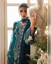 Afsana by ALTAN – NOORE '26 Teal Luxury Embroidered Formal Suit