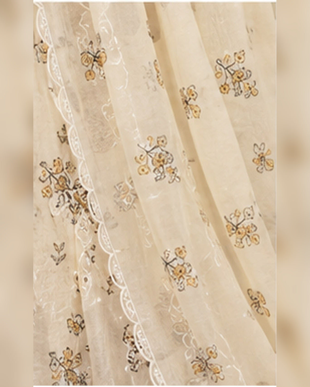 Manizay Dream Slub Bambo Embroidered 3 Piece Suit with Chiffon Dupatta