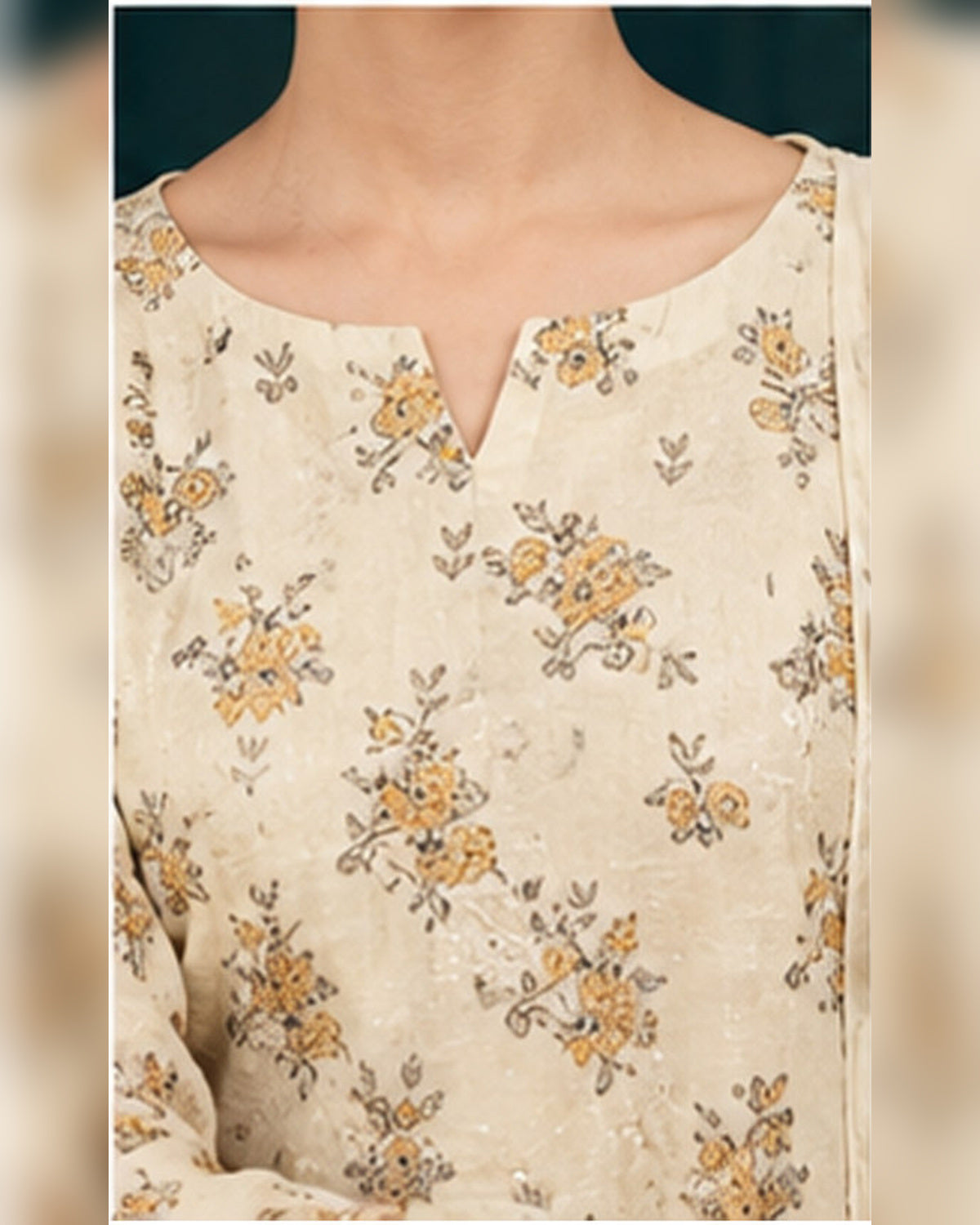 Manizay Dream Slub Bambo Embroidered 3 Piece Suit with Chiffon Dupatta