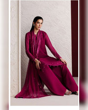 Farasha Azure Royale Luxury Embroidered Chiffon 3 Piece Suit
