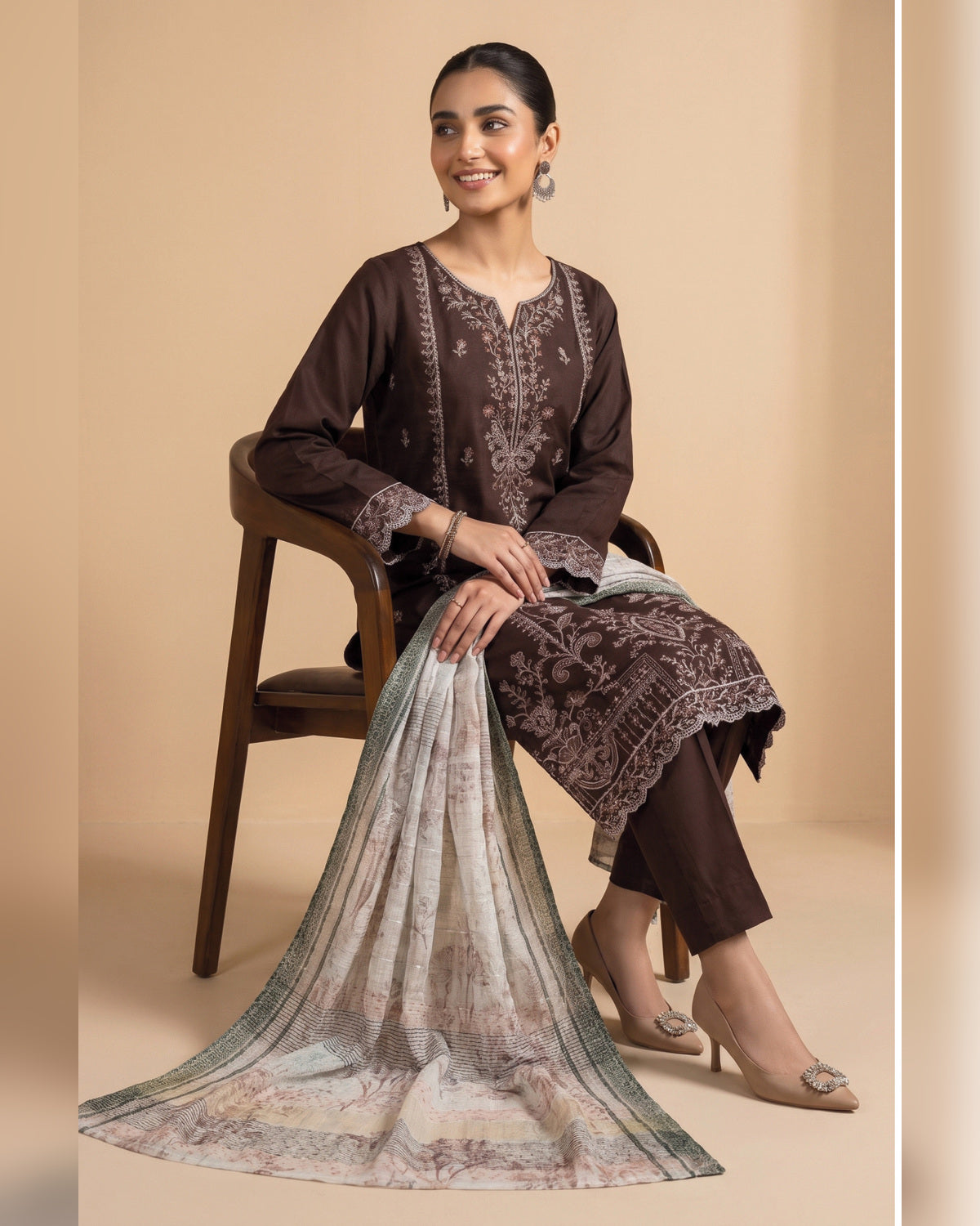 AMAYA by Tawakkal Fabrics – Luxury Embroidered Viscose Jacquard 3 Piece Unstitched Suit