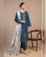 AMAYA by Tawakkal Fabrics – Luxury Embroidered Viscose Jacquard 3 Piece Unstitched Suit