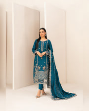 ZILLAH by Tawakkal Fabrics – Luxury Embroidered Viscose Jacquard 3 Piece Unstitched Suit