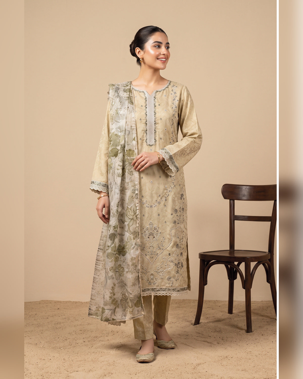AMAYA by Tawakkal Fabrics – Luxury Embroidered Viscose Jacquard 3 Piece Unstitched Suit