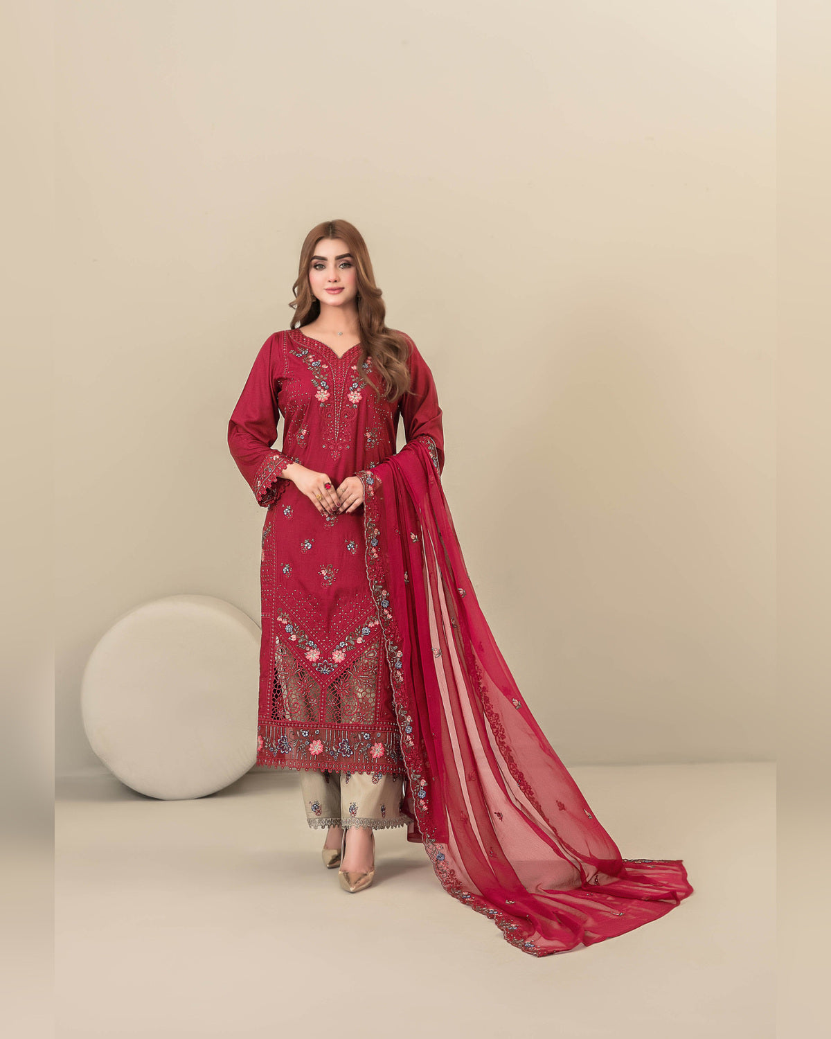 SEHEJ by Tawakkal Fabrics – Luxury Cut Dana Embroidered Staple 3 Piece Unstitched Suit