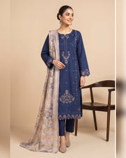 AMAYA by Tawakkal Fabrics – Luxury Embroidered Viscose Jacquard 3 Piece Unstitched Suit