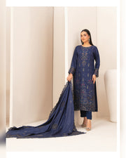 ZILLAH by Tawakkal Fabrics – Luxury Embroidered Viscose Jacquard 3 Piece Unstitched Suit