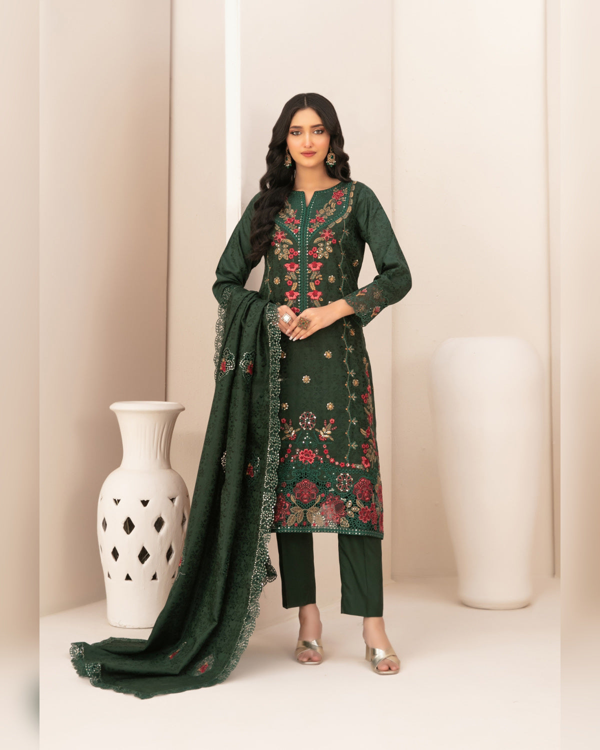 ZILLAH by Tawakkal Fabrics – Luxury Embroidered Viscose Jacquard 3 Piece Unstitched Suit