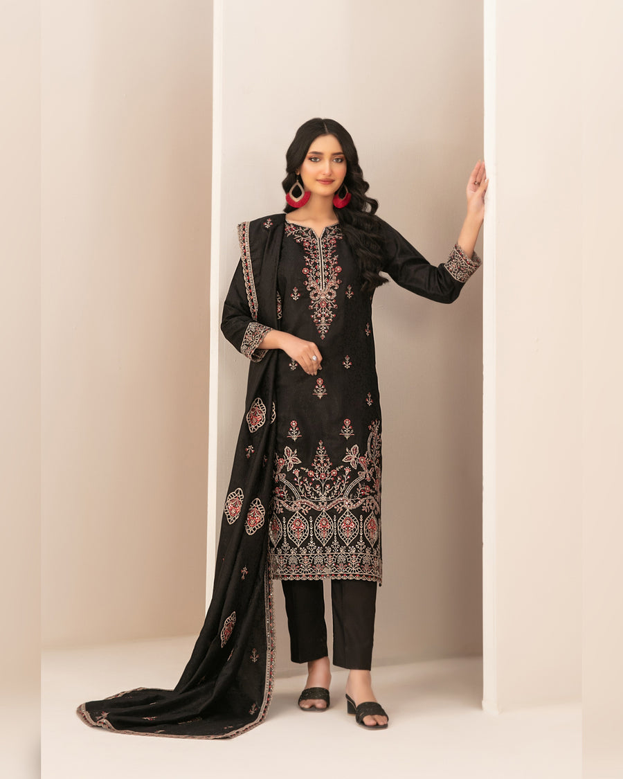 ZILLAH by Tawakkal Fabrics – Luxury Embroidered Viscose Jacquard 3 Piece Unstitched Suit