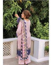 Gul Ahmed Embroidered Printed Khaddar 3 Piece Suit with Printed Dupatta