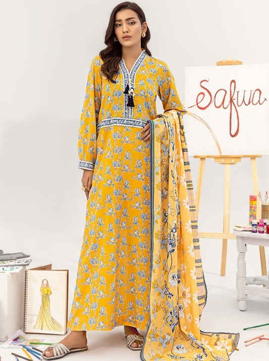Praha By Safwa Fine Lawn Collection 2025 Vol-16 (D-02)