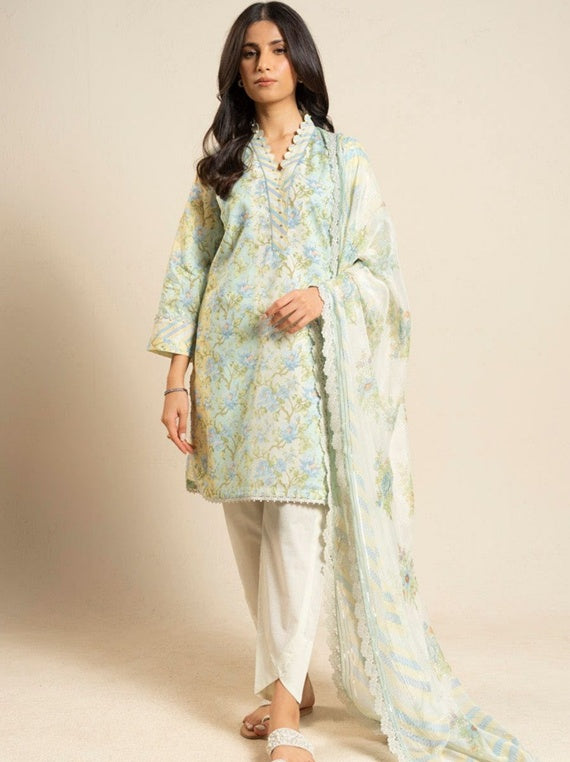 Alkaram Exclusive Designs | Star Fabrics (EC92-26-Off White)