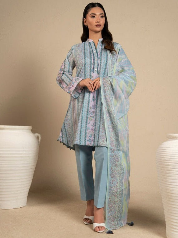 Alkaram Exclusive Designs | Star Fabrics (EC45-26-Blue)