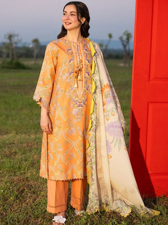 Alkaram Exclusive Designs | Star Fabrics (EC85-26-Peach)