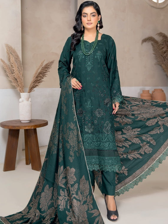 MAIRA peach leather embroidered luxury winter collection (D-03)