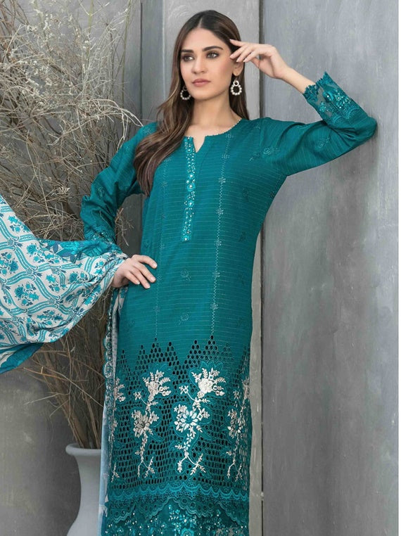 Dimah By Tawakkal Semi-Stitched Zari Khaddar Collection 2024 (D-1164)