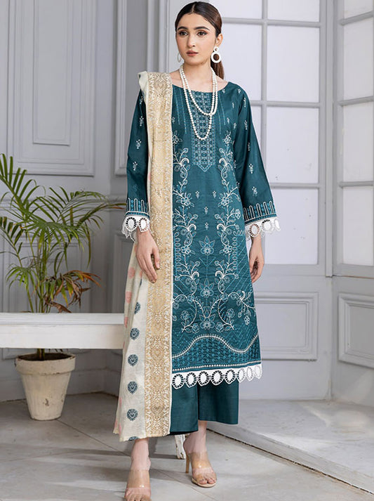 Eid Rang By Sidra Aleem Luxury Embroidered Lawn Collection 2025 (Design-03)