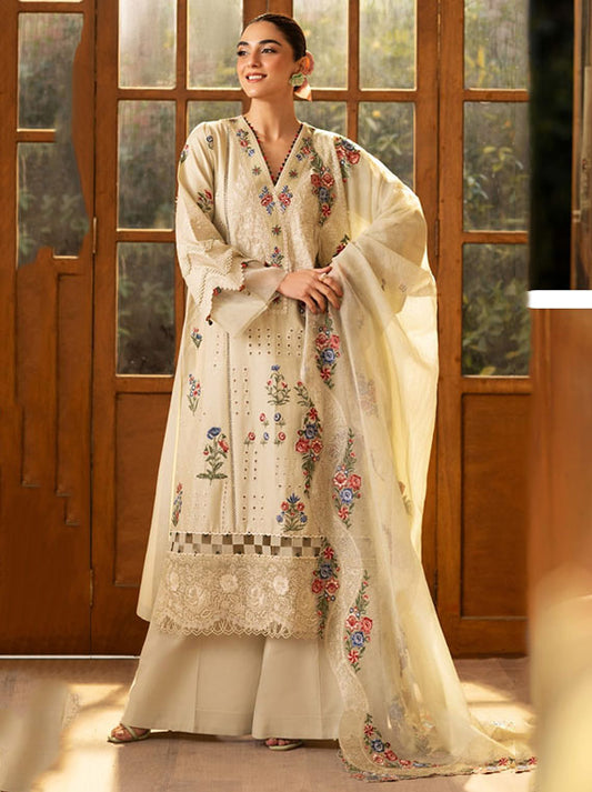 Maryam Hussain Luxury Lawn Collection2025 (L25-03 Mint)