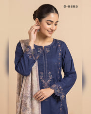 AMAYA by Tawakkal Fabrics – Luxury Embroidered Viscose Jacquard 3 Piece Unstitched Suit