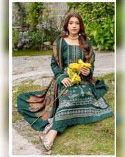 Riaz Arts Qisa Luxury Winter Embroidered Peach Leather Suit with Kani Wool Shawl