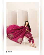ZILLAH by Tawakkal Fabrics – Luxury Embroidered Viscose Jacquard 3 Piece Unstitched Suit