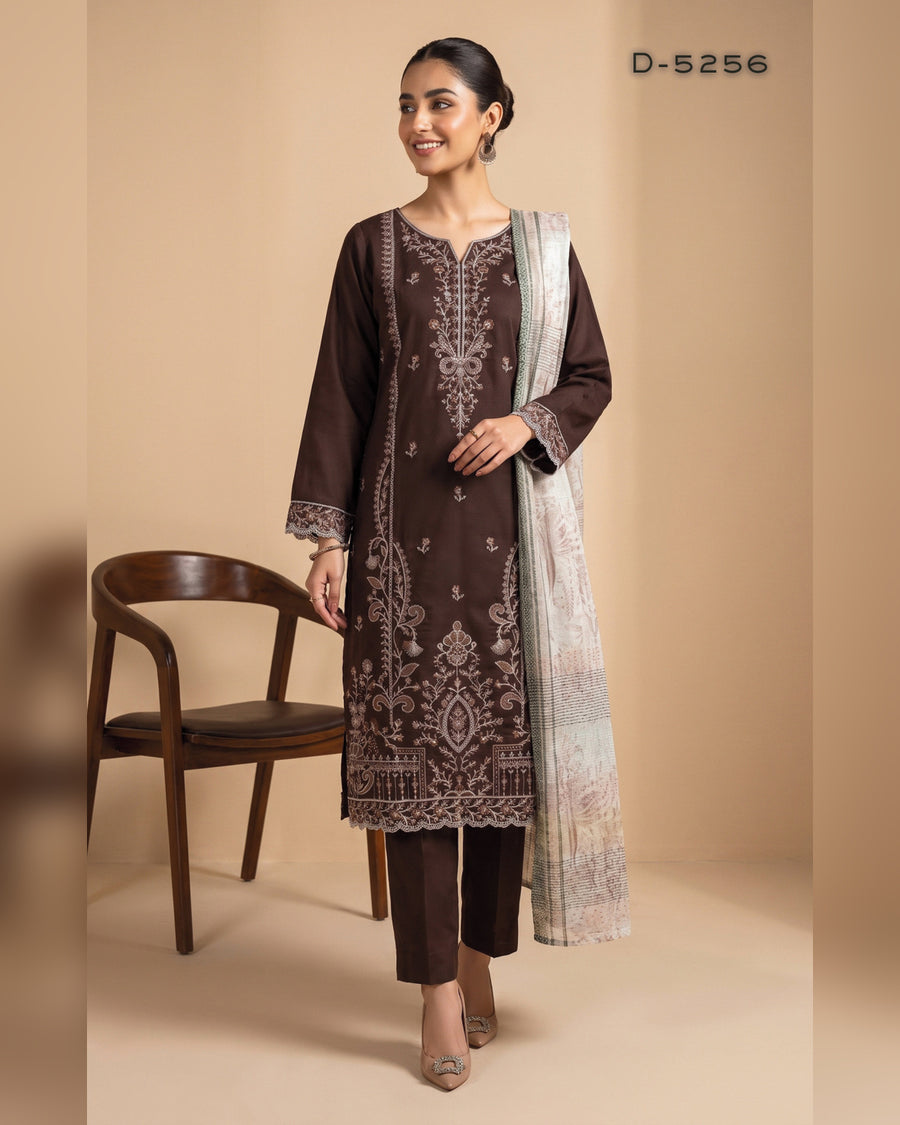 AMAYA by Tawakkal Fabrics – Luxury Embroidered Viscose Jacquard 3 Piece Unstitched Suit