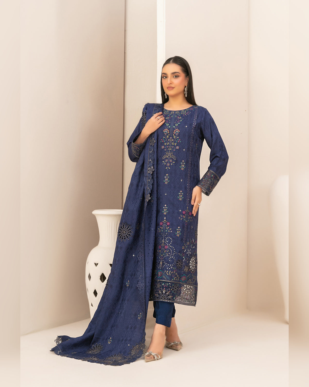 ZILLAH by Tawakkal Fabrics – Luxury Embroidered Viscose Jacquard 3 Piece Unstitched Suit