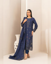 ZILLAH by Tawakkal Fabrics – Luxury Embroidered Viscose Jacquard 3 Piece Unstitched Suit