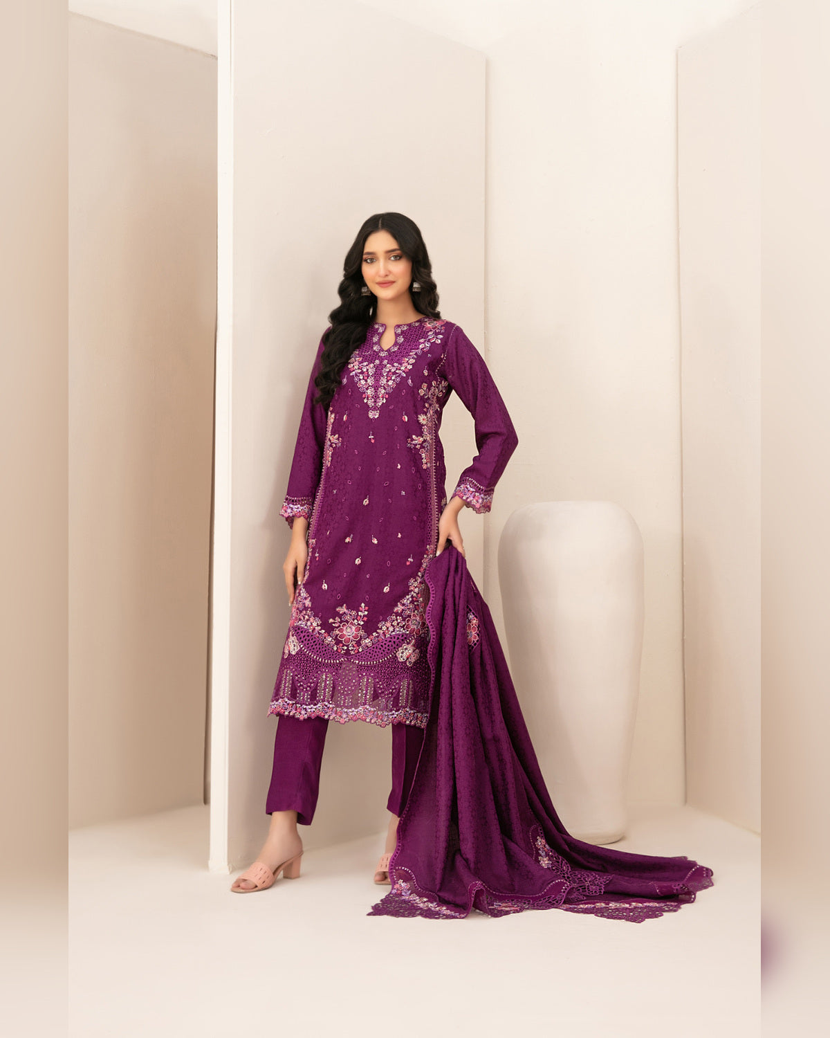 ZILLAH by Tawakkal Fabrics – Luxury Embroidered Viscose Jacquard 3 Piece Unstitched Suit