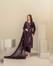 SEHEJ by Tawakkal Fabrics – Luxury Cut Dana Embroidered Staple 3 Piece Unstitched Suit