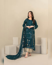 SEHEJ by Tawakkal Fabrics – Luxury Cut Dana Embroidered Staple 3 Piece Unstitched Suit