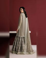 Farasha Azure Royale Luxury Embroidered Chiffon 3 Piece Suit