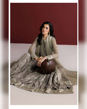 Farasha Azure Royale Luxury Embroidered Chiffon 3 Piece Suit