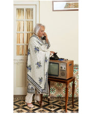 Gul Ahmed Printed Linen 3 Piece Unstitched Suit with Printed Dupatta