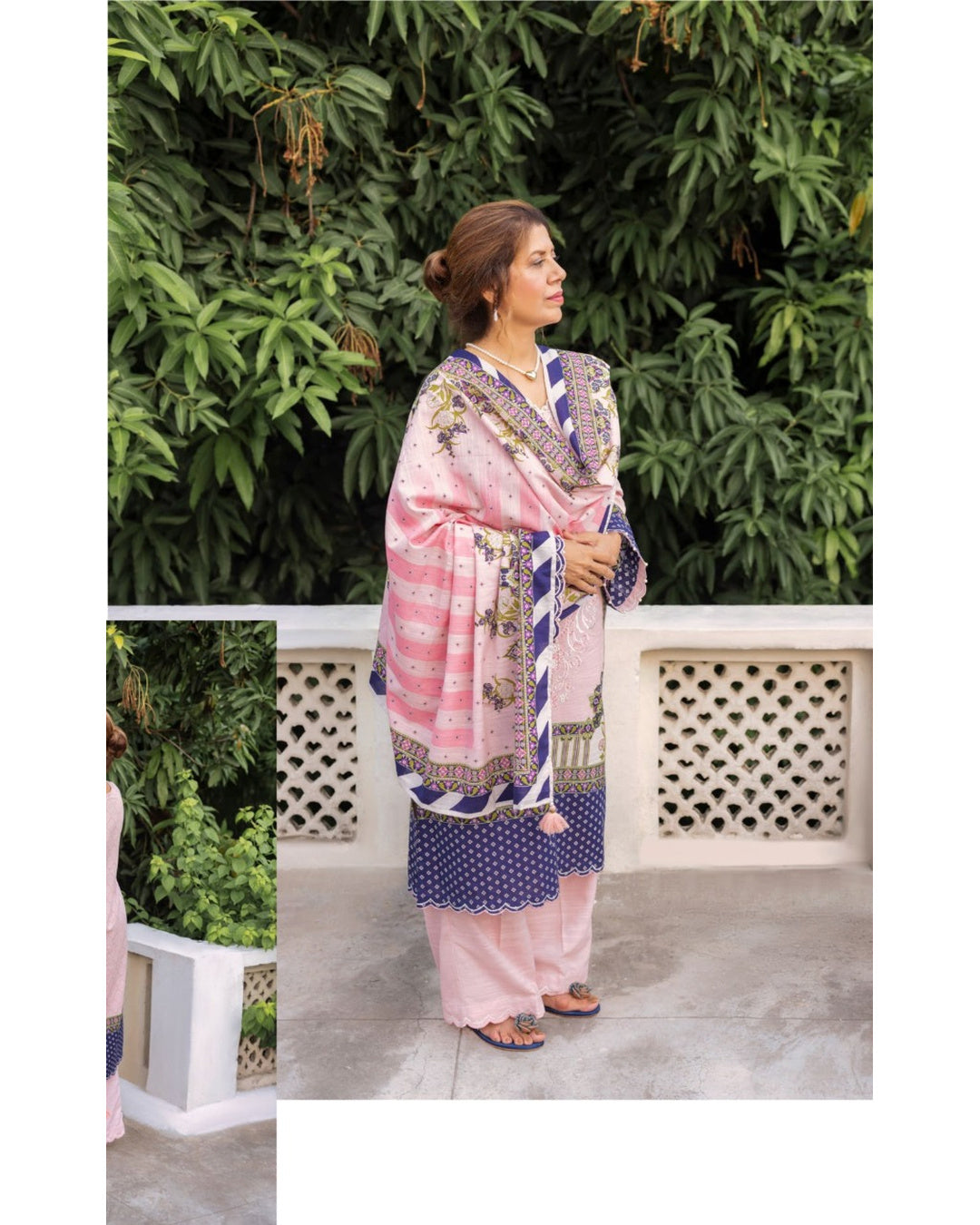 Gul Ahmed Embroidered Printed Khaddar 3 Piece Suit with Printed Dupatta