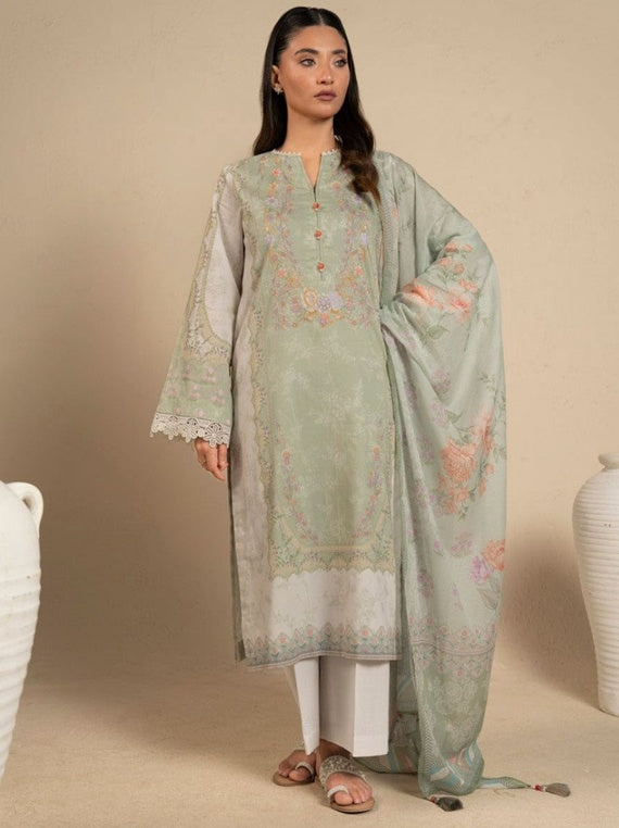 Alkaram Exclusive Designs | Star Fabrics (EC37-26-Green)