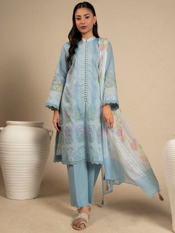 Alkaram Exclusive Designs | Star Fabrics (EC39-26-Skyblue)