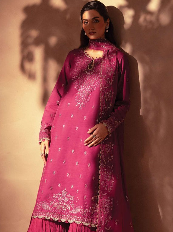 Selene By Emaan Adeel Korean Raw silk Collection 2024 (Fiora)