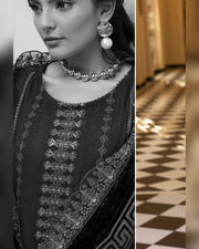 Shaista Gold Full Embroidered Peach 3 Piece Suit with Palachi Dupatta