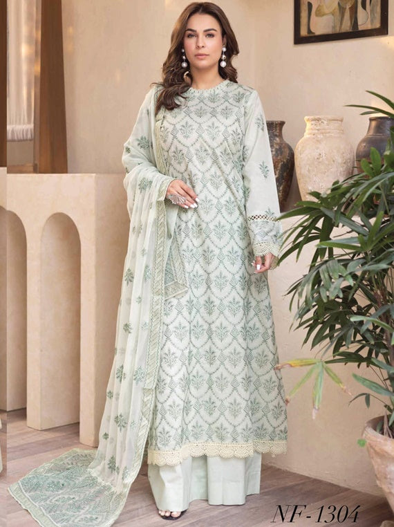 Rubab Noor-e-Fajar By Raeesa Lawn Collection 2025 (NF-1304)