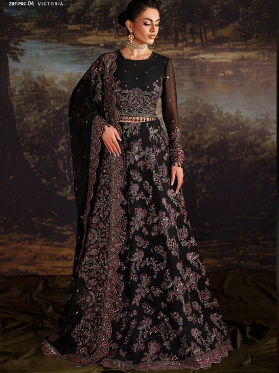 Zarif Premium Chiffon Collection 2025 (ZRF-PRC-04 VICTORIA)