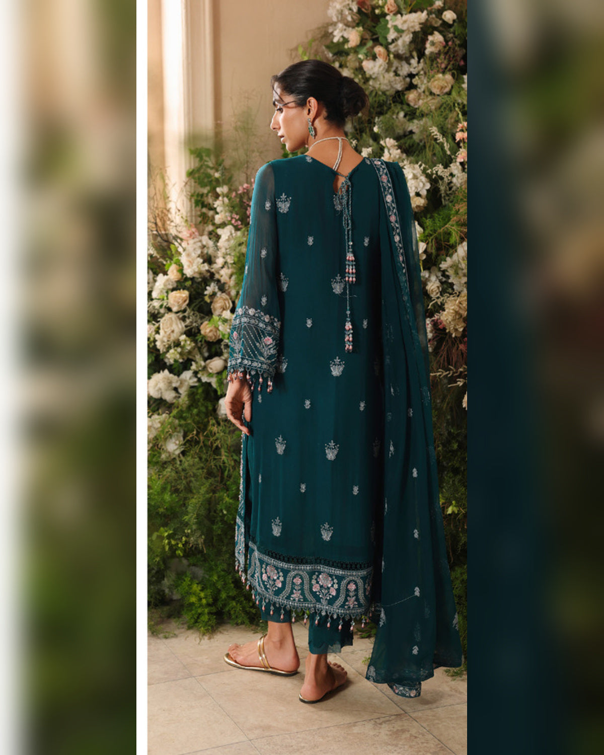 Afsana by ALTAN – NOORE '26 Teal Luxury Embroidered Formal Suit