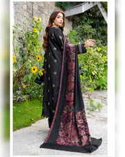 Riaz Arts Qisa Luxury Winter Embroidered Peach Leather Suit with Kani Wool Shawl