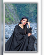 Riaz Arts Zarar Luxury Winter Embroidered Wool Touch Peach Suit with Banarsi Jacquard Shawl
